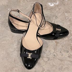 Tory Burch 9.5 Black Patent Leather Flat